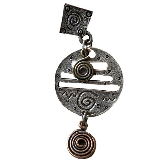 Edmar's Geometric Dangle Earrings  NEW - Picture 2 of 6